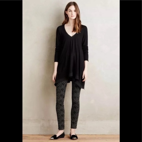 Make Offer Anthro Deletta Lokka Tunic Top Black - Picture 2 of 8